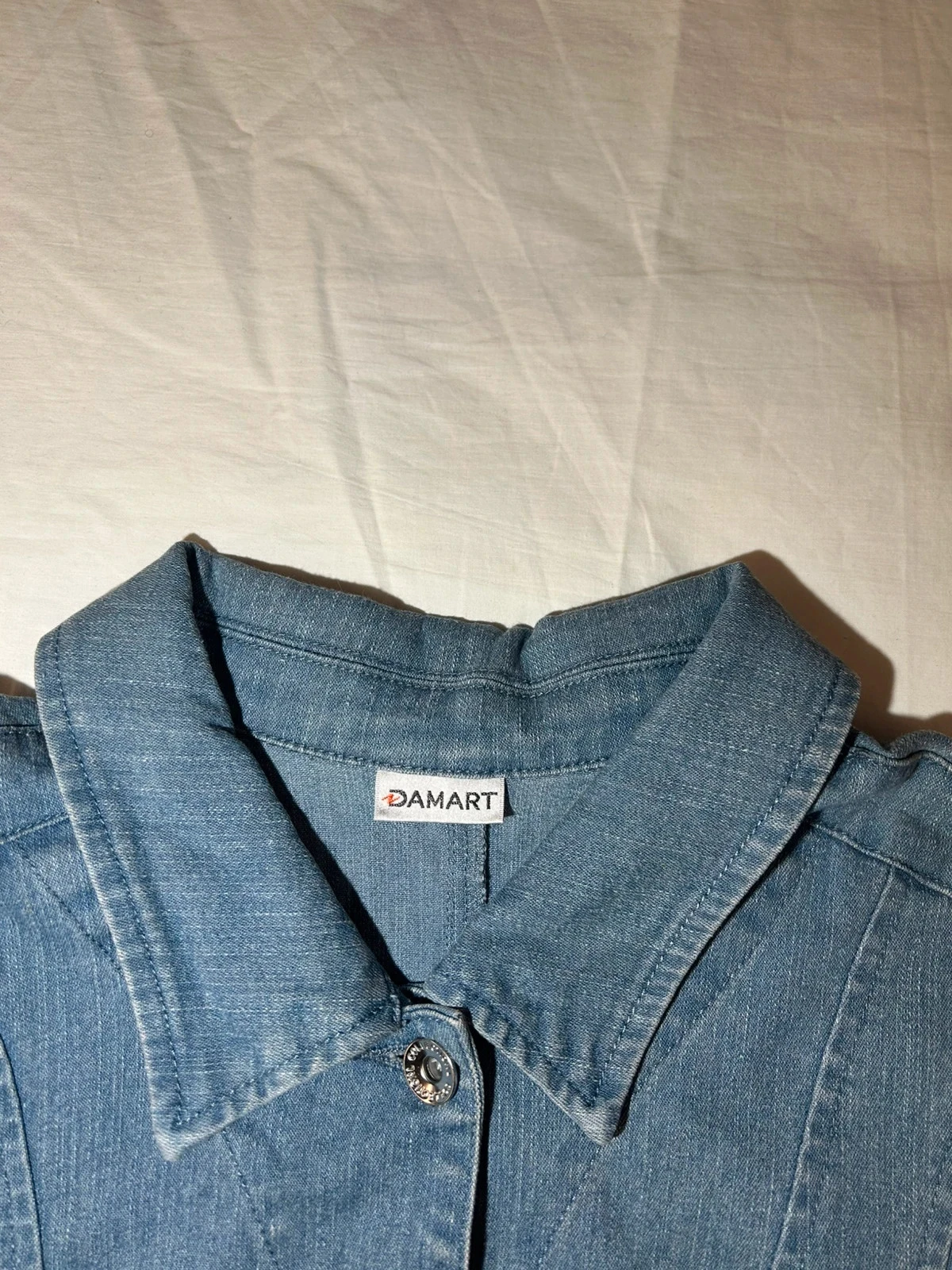 Blauwe denim shirt damart – photo 3